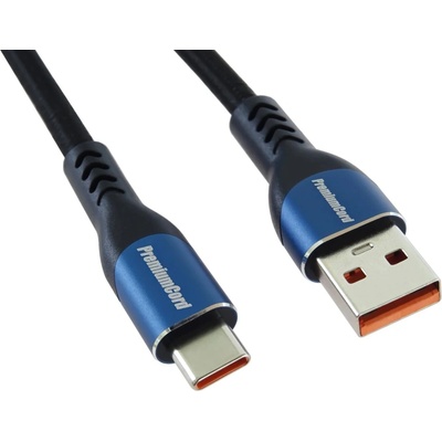 PremiumCord ku31cy1USB-C - USB 2.0 A (USB 3.2 generation 1) bavlněný oplet, 1m