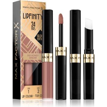 MAX Factor Lipfinity Gilded Edition дълготрайно червило с балсам цвят 008 Honey Dream 4, 2 гр