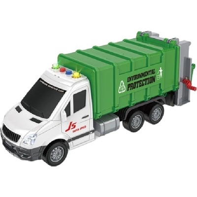 RAYA TOYS Камион за боклук Raya Toys - Truck Car с карти за сортиране, музика и светлини, 1: 16 (508122300)