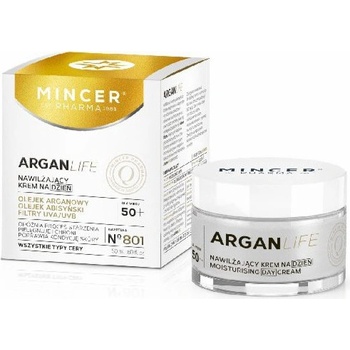 Mincer Pharma ArganLife N° 800 50+ hydratační denní krém N° 801 Argan and Abyssinian Oils UVA UVB Filters 50 ml