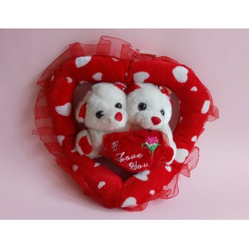 Плюшена играчка Венец Сърце с мечета