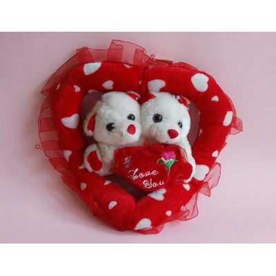 Плюшена играчка Венец Сърце с мечета