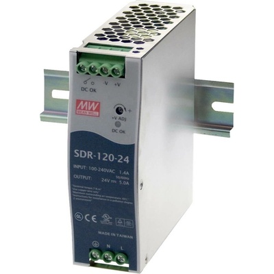 MEAN WELL SDR-120-12 síťový zdroj na DIN lištu 12 V/DC 10 A 120 W Počet výstupů:1 x Obsah 1 ks