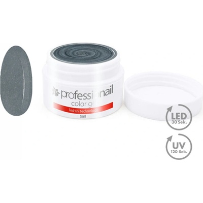 Professionail Farebný LED-UV gél Classic Silver 5 ml
