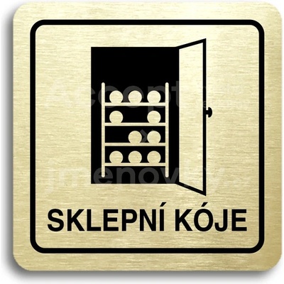 ACCEPT Piktogram sklepní kóje - zlatá tabulka - černý tisk