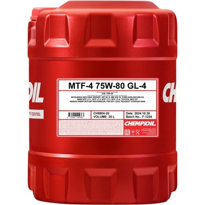 Chempioil 8804 MTF-4 75W-80 20 l