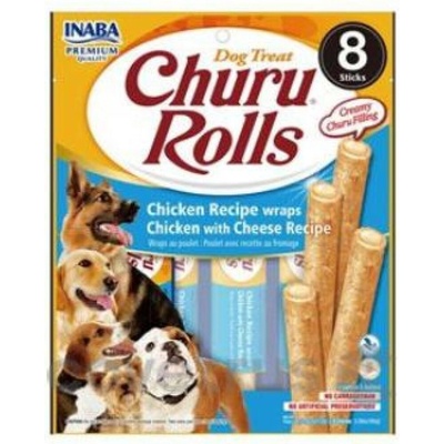 Churu Dog Rolls Chicken wraps Chicken & Cheese 8×12 g