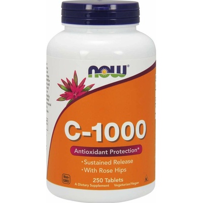 Now Foods Vitamín C-1000 so šípkami a postupným uvoľňovaním 250 tabliet