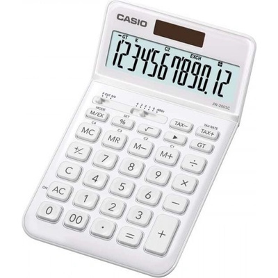 casio Stolová kalkulačka 12-miestna jw 200sc biela