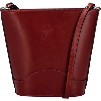 Dámská malá kožená crossbody Elvire vínová
