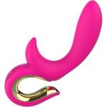  Вибратор с тласкащи движения и двойна стимулация, 19, 3см. - Nalone Lulu Pink (D-246850)
