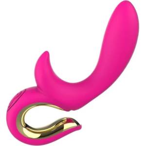  Вибратор с тласкащи движения и двойна стимулация, 19, 3см. - Nalone Lulu Pink (D-246850)