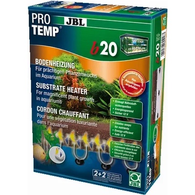 Jbl ProTemp b20 - Дънен нагревател за аквариум, 2x2м кабел, 20W, за 80-100 см аквариум