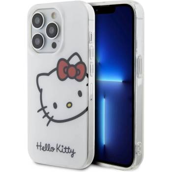 Image 1 of Hello Kitty IML Head Logo Case - дизайнерски силиконов кейс за iPhone 15 Pro Max (бял)
