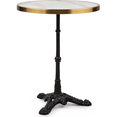 Blumfeldt Patras Lux, bistro stôl s trojnohým podstavcom, mramorový stôl, Ø: 57,5 cm, výška: 72 cm