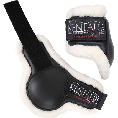 Kentaur Zadní kamaše pro koně PROFI JUMP s umělým beránkem Černá Beránek Černá