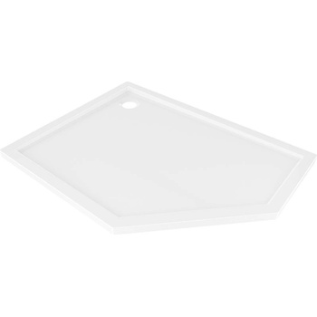 Mexen Flow тънък петустенен поддушник ляв, 100 x 80 см, бял гланц - 46P108010L (46P108010L)