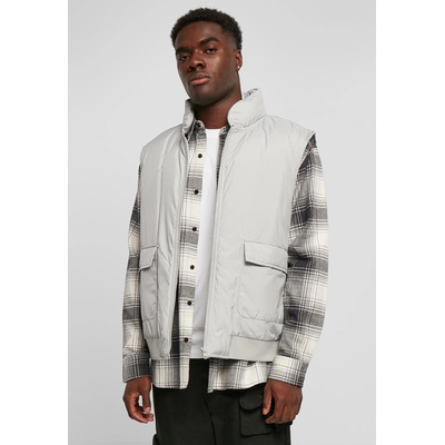 Urban Classics Мъжка грейка в светлосив цвят Urban Classics Clean Puffer VestUB-TB5903-02946 - Светлосив, размер XXL