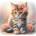 Norimpex - Puzzle Diamant painting: Kitten with a bow and roses 30x40cm - 1 - 39 piese