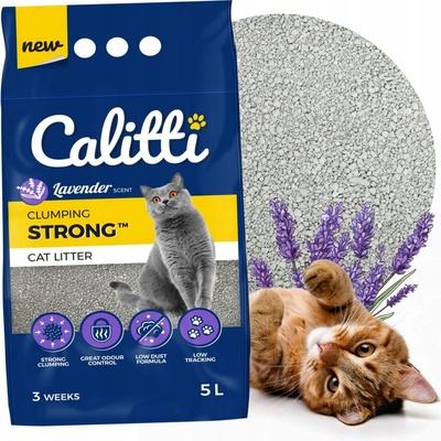 CALITTI Strong Podstielka pre mačky bentonit levanduľová 5 l