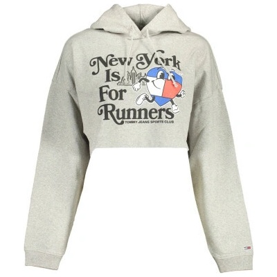 Tommy Hilfiger Felpa Senza Zip Donna Grigio Šedá