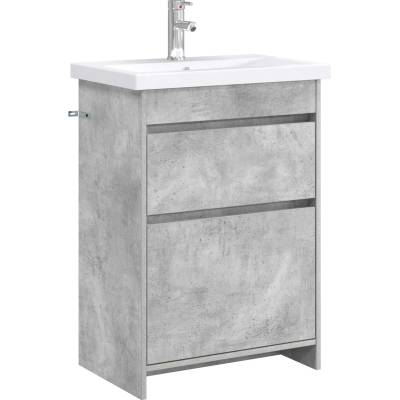 vidaXL Комплект мебели за баня Бетонно сиво 61 x 40 x 84, 5 см (3404261)