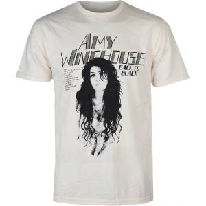 Low frequency мъжка тениска Amy Winehouse - Back To Black Tracks - бежова - LOW FREQUENCY - AMY003TS