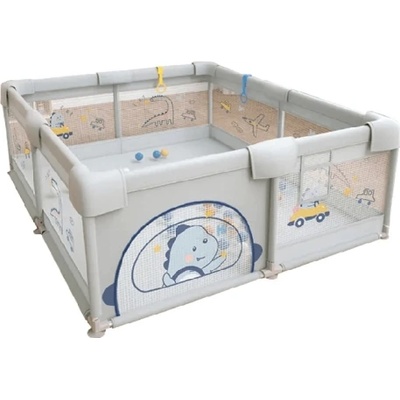 SONNE Детска кошара за игра Kai grey Junior с вендузи 150*200*65 (PAT35987)
