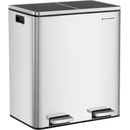 Songmics na triedený odpad 2 x 30 L strieborný