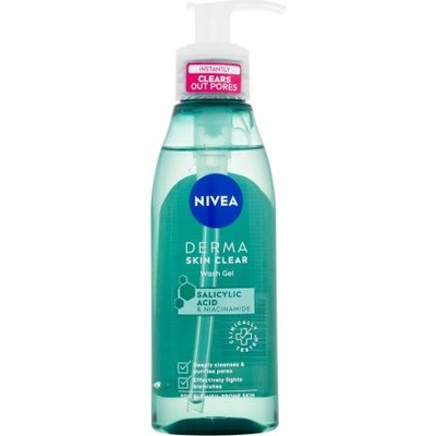 Nivea Derma Skin Clear Wash Gel почистващ гел за проблемна кожа 150 ml за жени