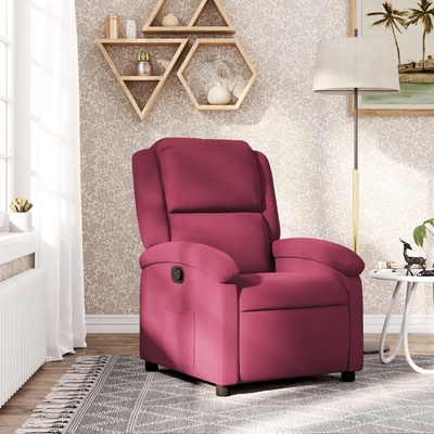 vidaXL 371802 Polohovací vínové samet