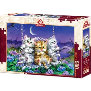 Art Puzzle Пъзел Art Puzzle от 500 части - Котки на люлка под луната, Кайоми Харай (5086)