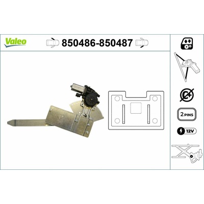 Mechanizmus zdvíhania okna VALEO 850486