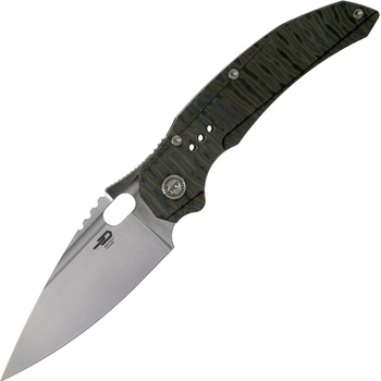 Bestech EXPLOIT S35VN, Satin, Titanium, TigerTexture BT2005D