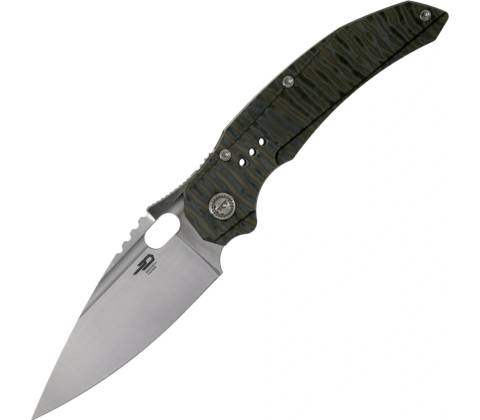 Bestech EXPLOIT S35VN, Satin, Titanium, TigerTexture BT2005D