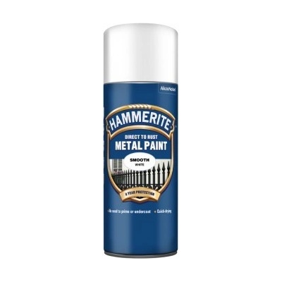 Hammerite přímo na rez sprej hladký bílý lesk 400ml