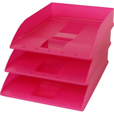 Herlitz odkladač transparentný ružový