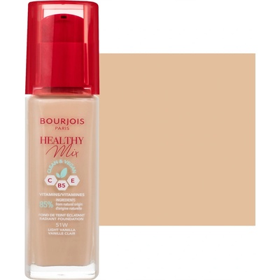 Bourjois Paris Healthy Mix Clean & Vegan Radiant Foundation hydratační a rozjasňující make-up 51W Light Vanilla 30 ml
