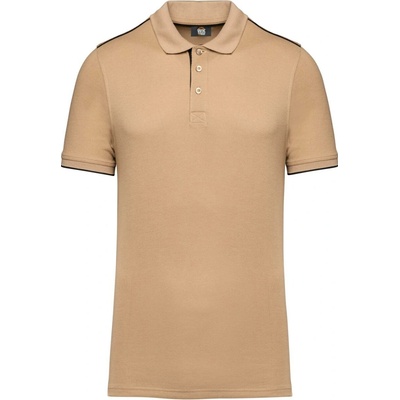 Designed To Work polokošile s barevnými proužky Piping velbloud černá