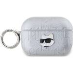 Karl Lagerfeld PU ембоснат калъф Choupette Head за AirPods Pro 2 Сребърен (KLAP2PGCHPS)