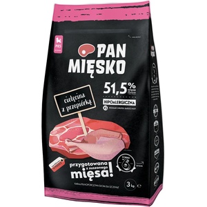 Pan Mięsko Телешко с пъдпъдък xs 3 кг за кученца
