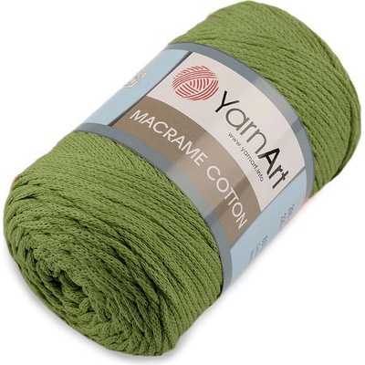 Stoklasa Pletací příze Macrame Cotton 250 g Balení: 1 ks, Varianta: 21 (787) zelená khaki stř. 21 (787) zelená khaki stř.
