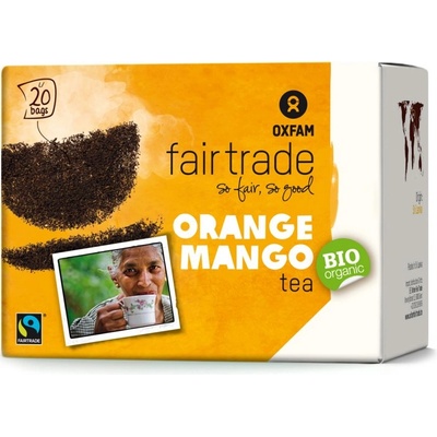 Oxfam Fairtrade Černý čaj ORANGE MANGO 20 x 1,8 g