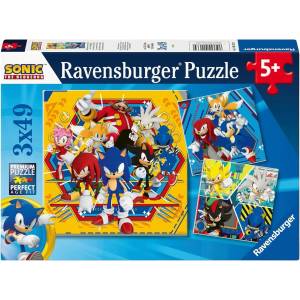 Ravensburger Детски пъзел Ravensburger 3 x 49 части - Соник (12001133) - ozone