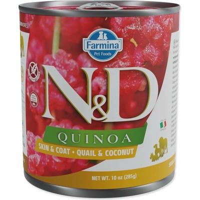N&D dog Quinoa Skin Coat Quial Coconut 285 g