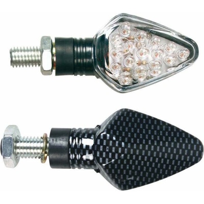 Lampa LED blinkry PENTA carbon, 12V karbonové blinkry na motorku