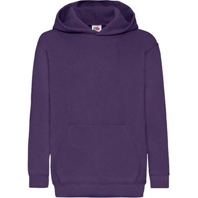 Fruit of the Loom Detská Mikina s kapucňou 62-043-0 Purple