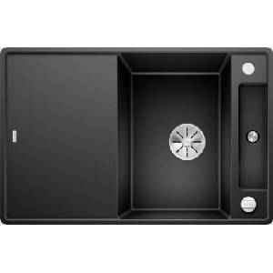 BLANCO Axia III 45 - Мивка от Silgranit, 77x50 см, с аксесоари, InFino, черна 525843 (525843) Мивка за вграждане