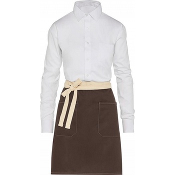 SG Accessories Bistro Ex JASSZ Bistro Kontrastní Bistro zástěra Santorini s předními kapsami Hnědá