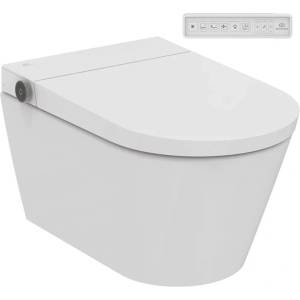 Ideal Standard Комплект окачена тоалетна чиния Ideal Standard i. life E RimLS с функция електрическо биде и седалка softclose, гланцирано бяло (K875501)